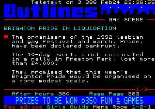 Brighton pride in liquidation