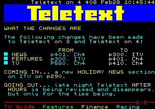 Teletext page.