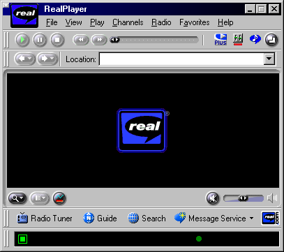 RealPlayer 8 Basic's main window.