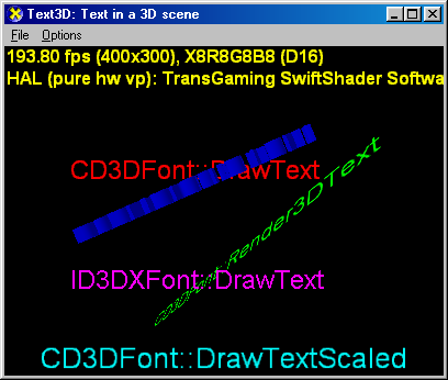 Screenshot of Text3D.